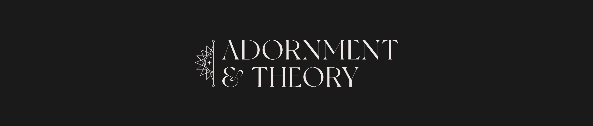 Logo treatment for Adornment + Theory